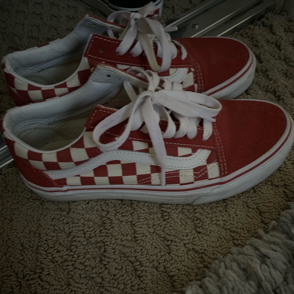Red checkered vans